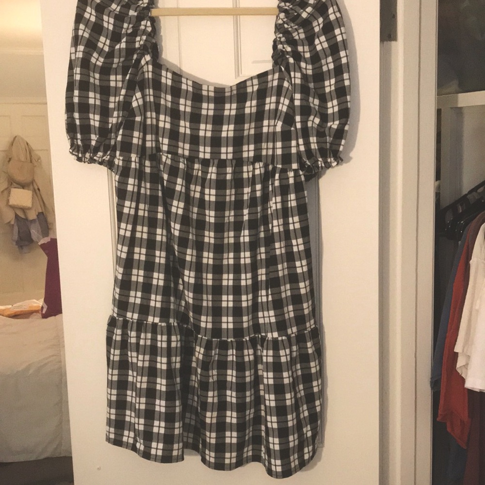 Cute baby doll gingham dress